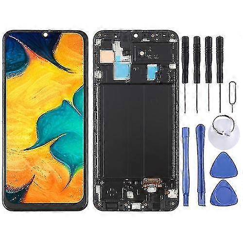 Samsung Galaxy A30 Sm-a305 Digitizer Complete Assembly Oled Lcd Screen With Frame