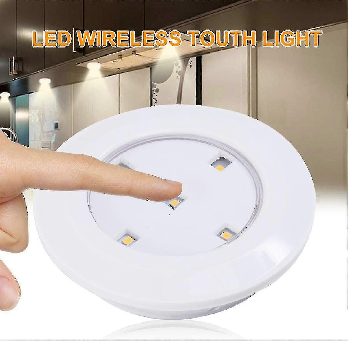 Remote Touch Cabinet Light (three Led Lights, One Remote Control, White Light)