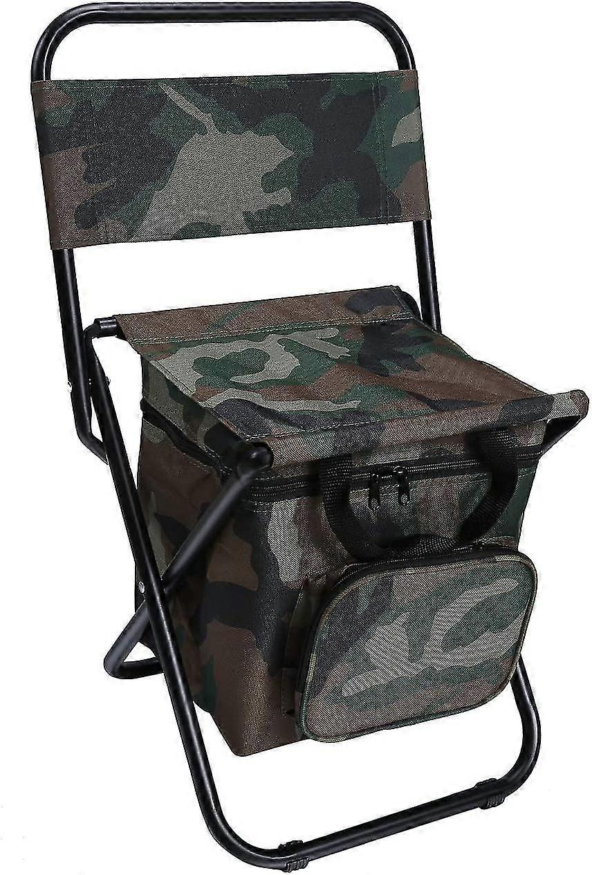 3 In 1 Folding Ice Pack Chair Compact Foldable Camping Fishing Chair (camouflage)
