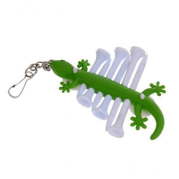 2xGolf Tee Holder with Tees Ball Maker Plastic Accessory Gecko Shape