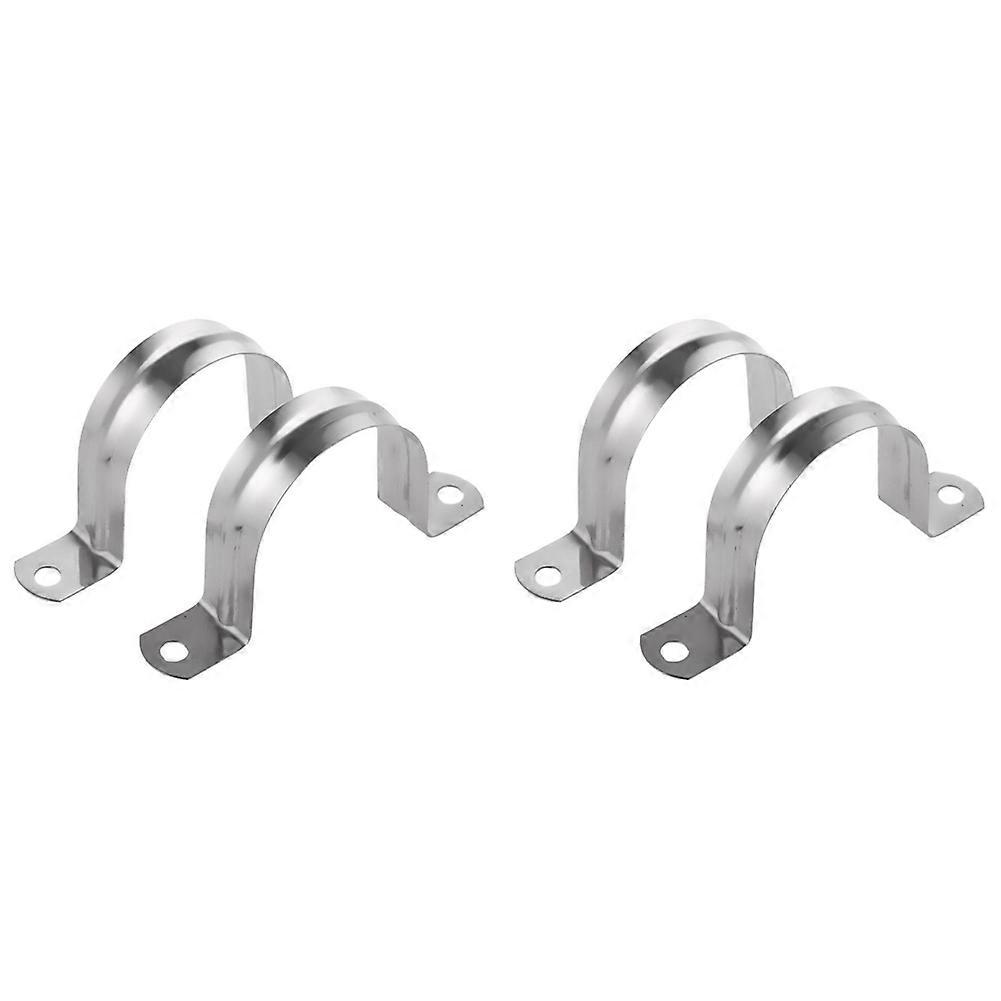 4 Stainless Steel U-Shaped Pipe Clamps, Half Pipe for Pipe Fittings Pipe Clamp -80mm