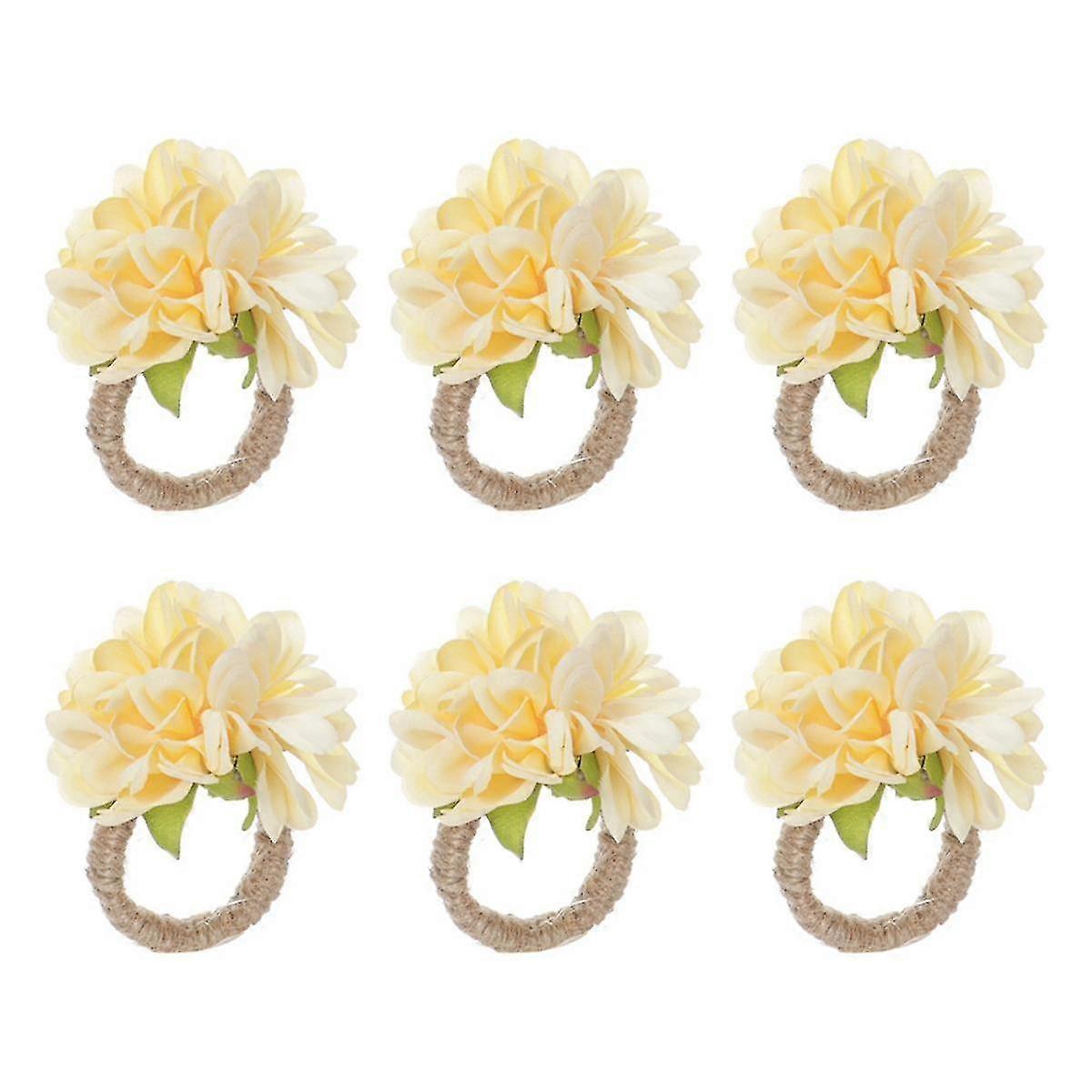 حلقات منديل اللؤلؤ ، حلقات منديل وردية زهرة حامل منديل عشاء لتزيين الطاولة الشمبانيا