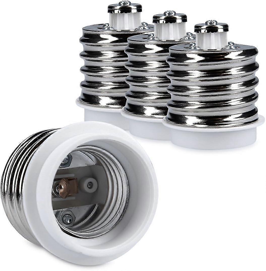 4x Socket Adapter - E40 To E27 Socket Converter - E27 Base Lamp Holder Adapter For Halogen Led Bulb