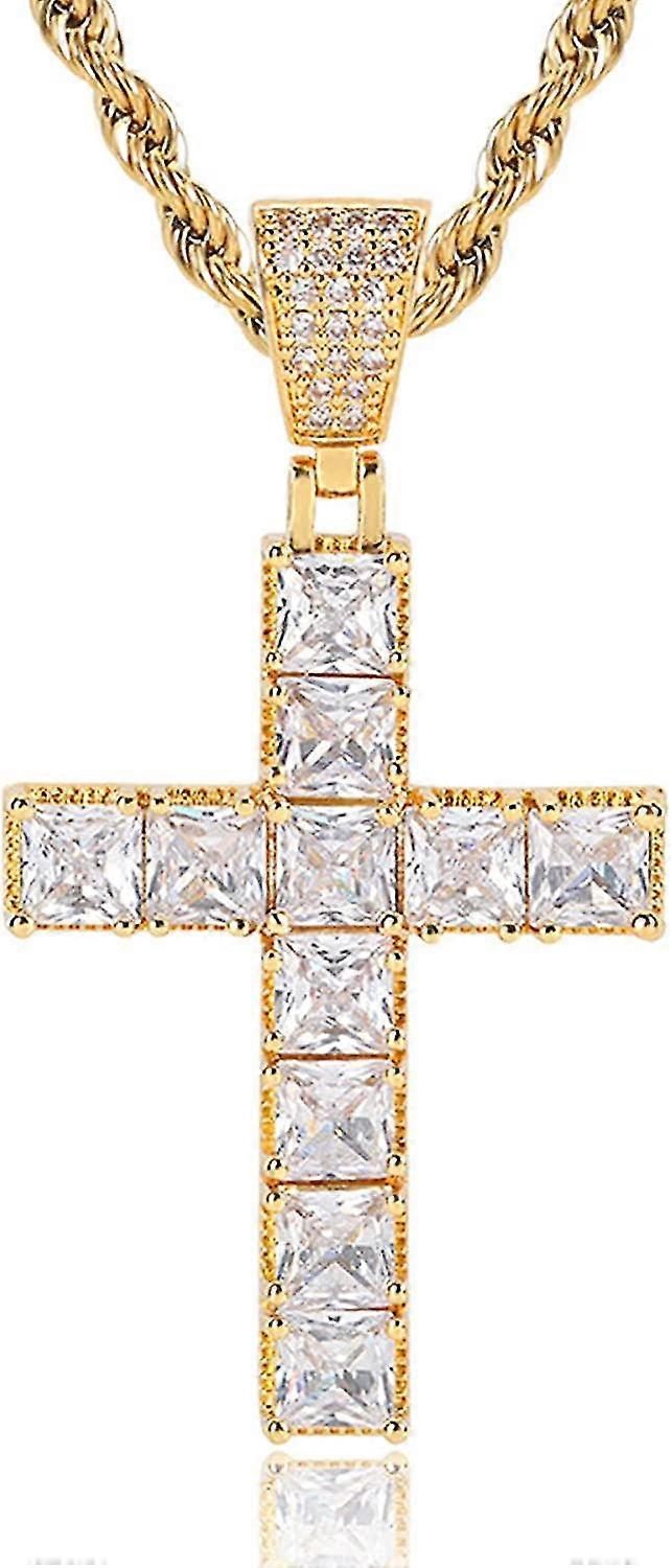 Golden Gold Plated Brass Crucifix Cross Christian Jesus Chain Pendant Golden Gold Plated Brass Crucifix Cross Christian Jesus Chain Pendant