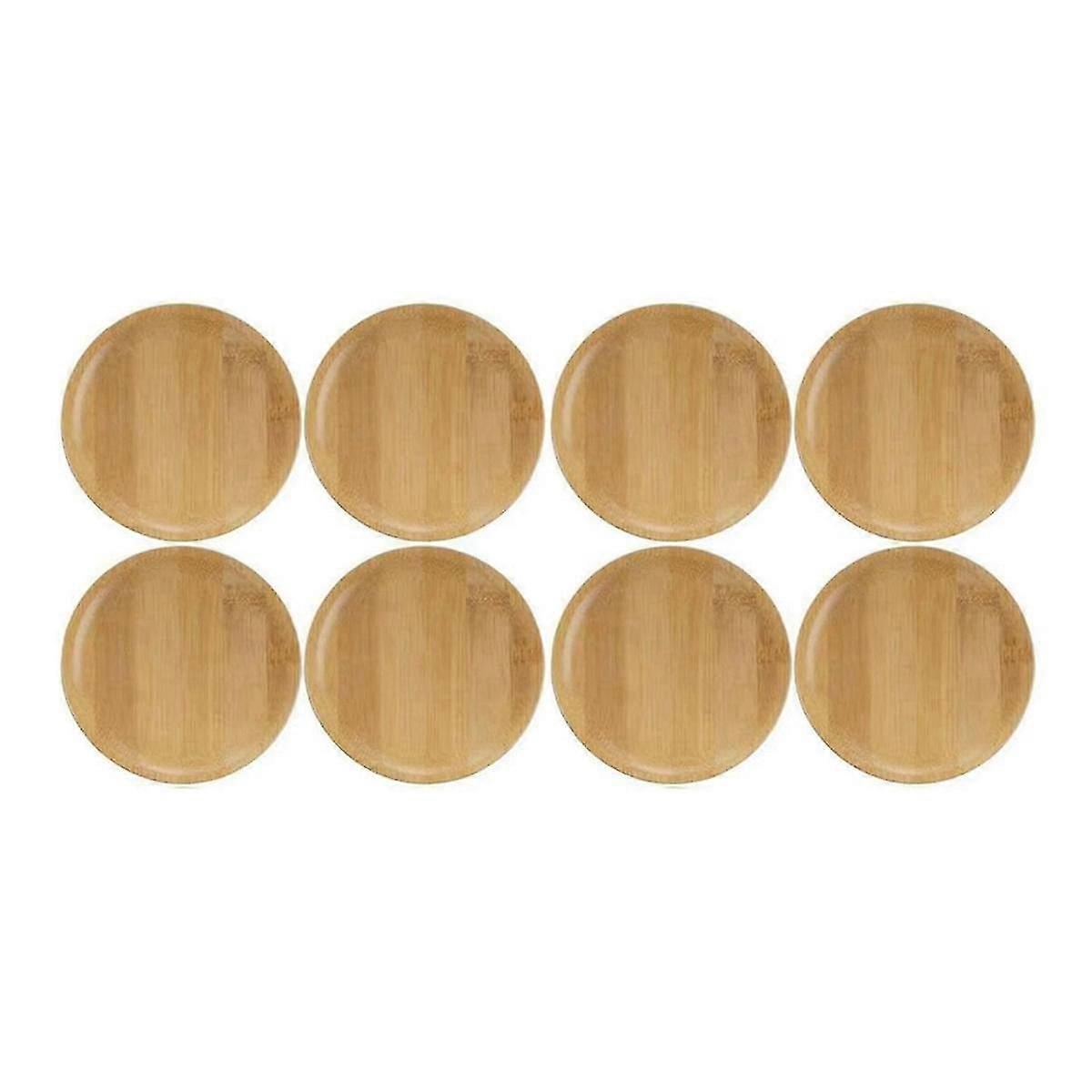 8pcs Copo de Vinho, 4 polegadas Copo de Vinho Charcutaria Topper Bambu Copo de Vinho Topper Coasters
