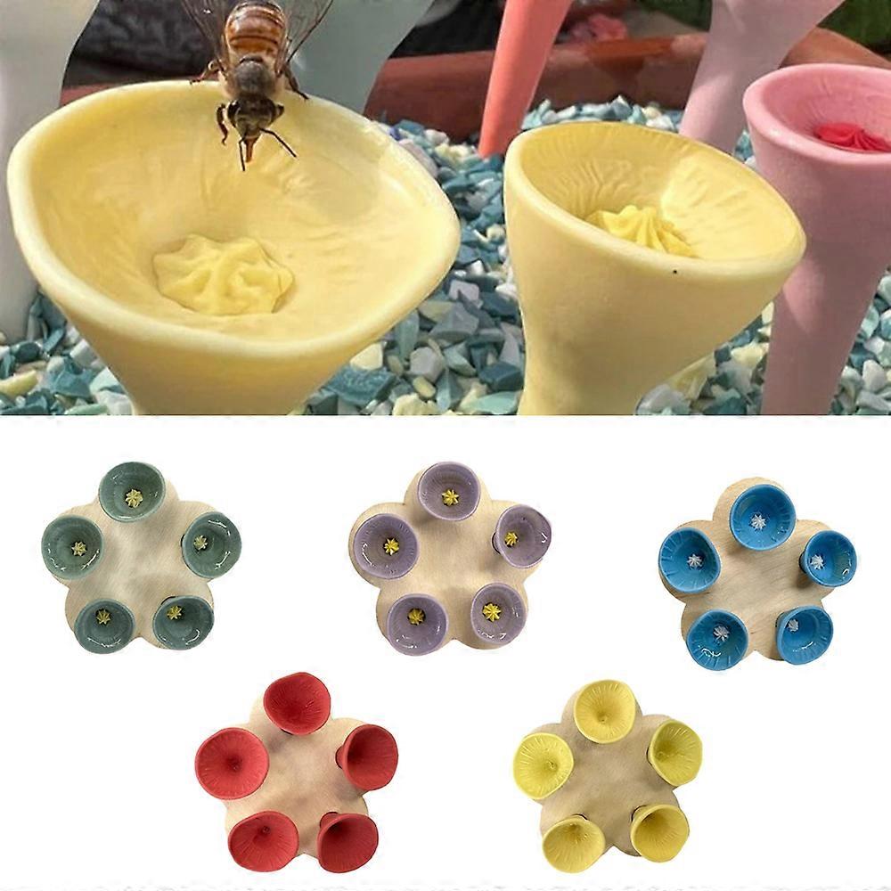Flower Design Bees Bugs Drinking Cup Kit Reusable Bees Water Feeder Cup ...