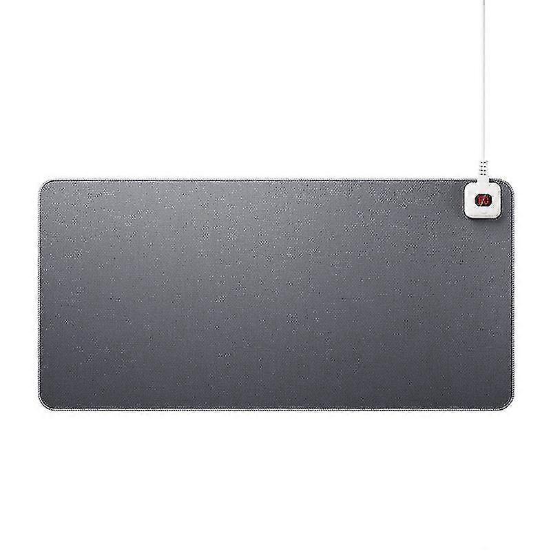 Heated Mouse Pad Digital Display Temperature Adjustable Non-slip Splash-proof Comfortable Keep Warm 6 Gears Electric Heating Mouse Mat Hand Warmer For