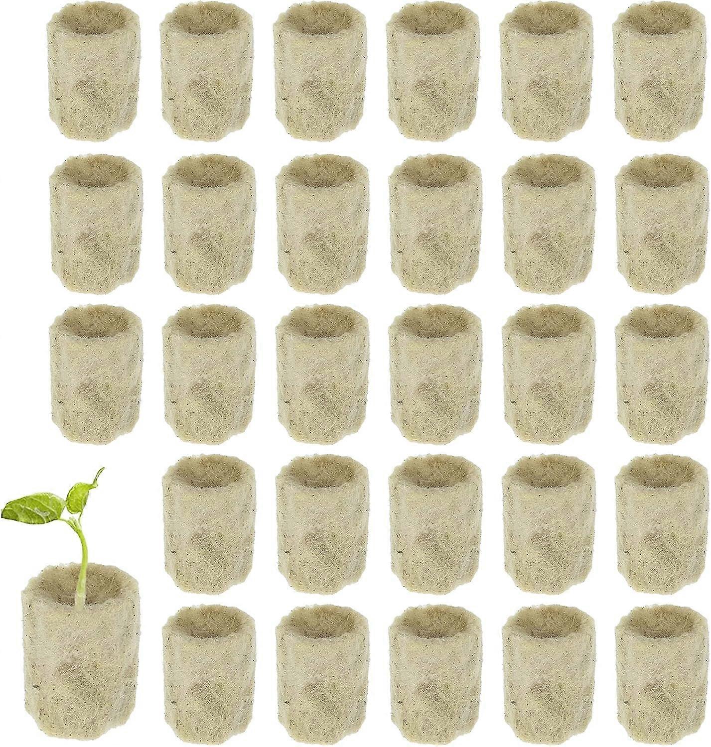 50 Pieces Hydroponic Rockwool Cube Block Plugs Rockwools Growing Mats for Cuttings and Transplanting Seedlings