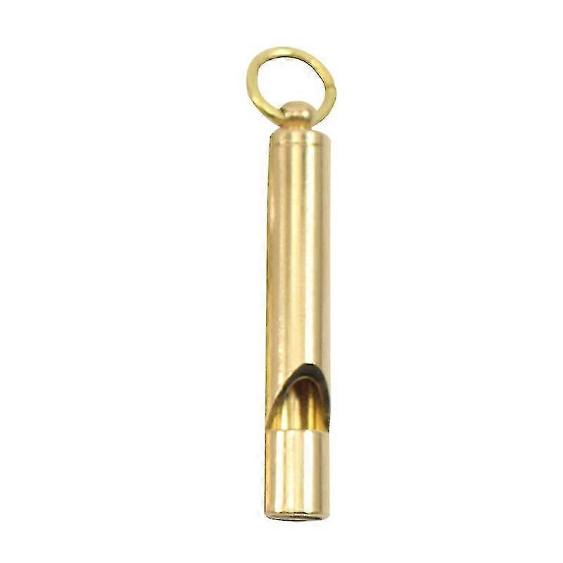 Multipurpose Utendørs Overlevelse Fløyte Retro Messing Fløyte Dommer Overlevelse Fløyte Nøkkel Chain Anheng Utendørs Utstyr Edc Verktøy
