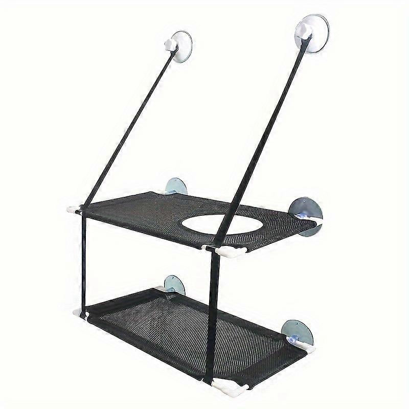 Double Layer Cat Window Hammock - Strong Suction Cup Mount for Ultra-Comfortable Perch - Your Felines Dream Watching Spot