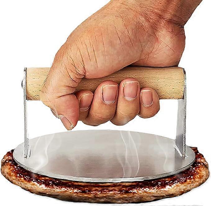 Burger press stainless steel - hamburger press - Smash Burger smooth and polished - strong and durable - easy to clean - hamburger press non-stick lay