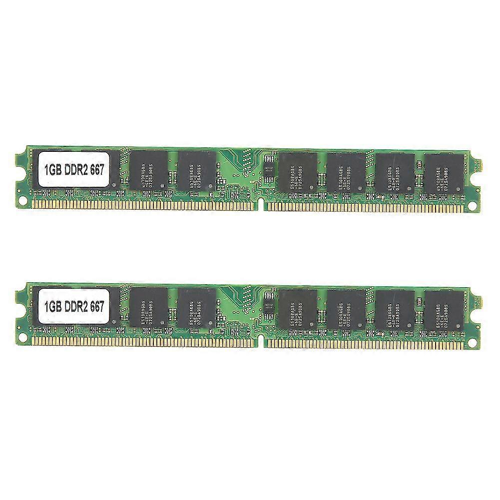 1GB DDR2 667Mhz PC2-5300 Memory Module - 2Pcs Double-Sided 16-Particles for AMD Desktop Computer