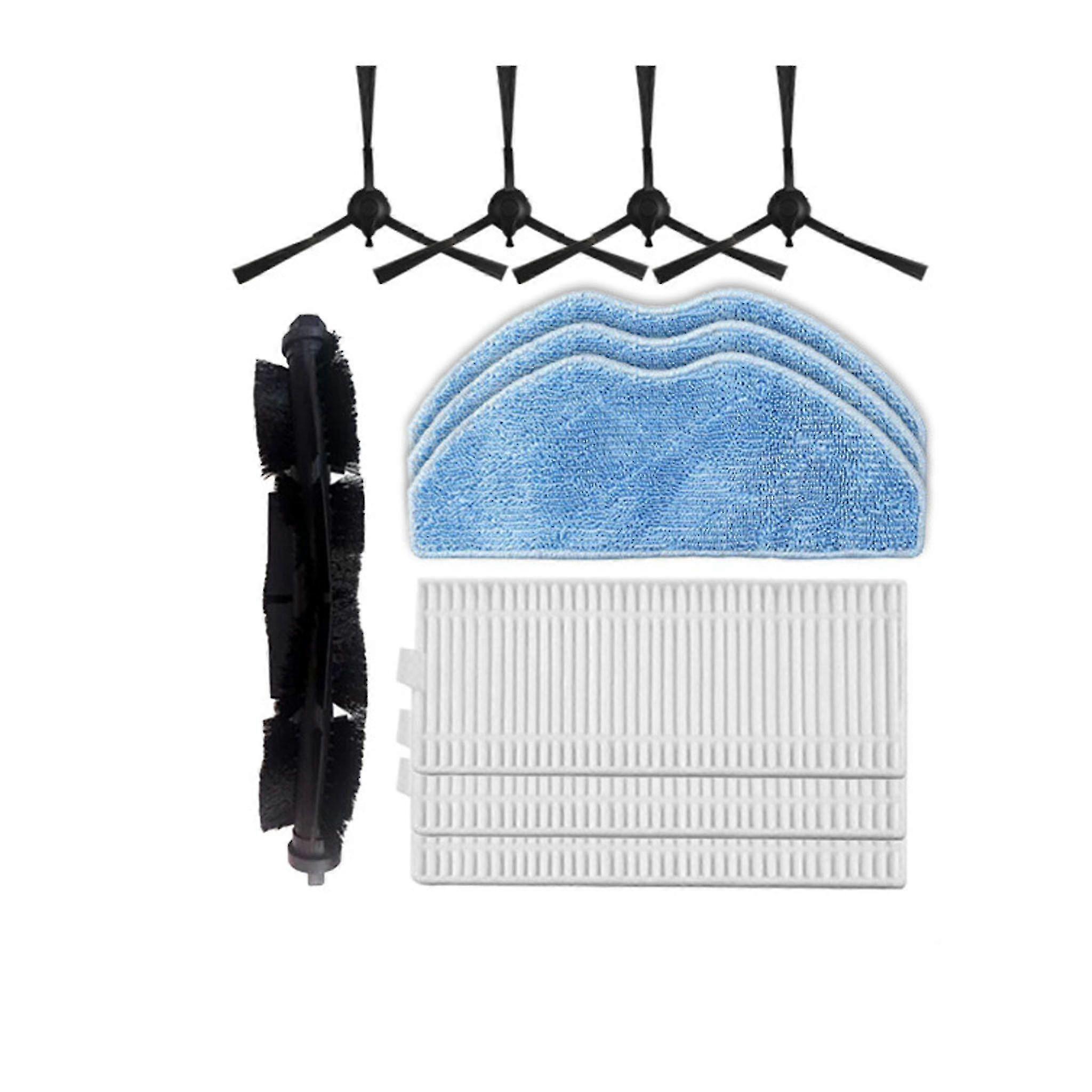 Ersatzteile Kompatibel mit 360 S8, 360 Botslab S8 Plus Roboter Staubsauger Zubehr, 1 Hauptbrste, 4 Seitenbrsten, 3 Hepaフィルター, 3 Wischtcher, 3 Wischtcher