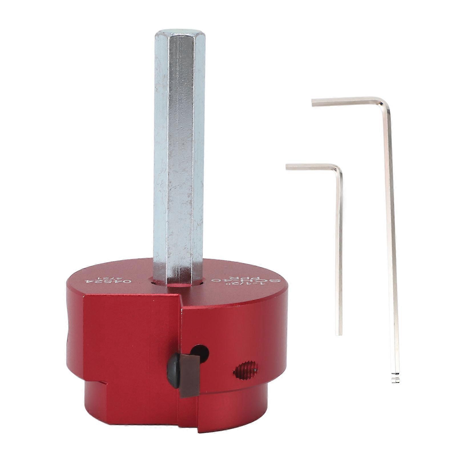 PVC Pipe Reamer Kit Aluminum Alloy Pipe Fitting Reamer PVC Fitting Socket Saver for Water Lines Drain Lines Vent Lines 1.5 Inch