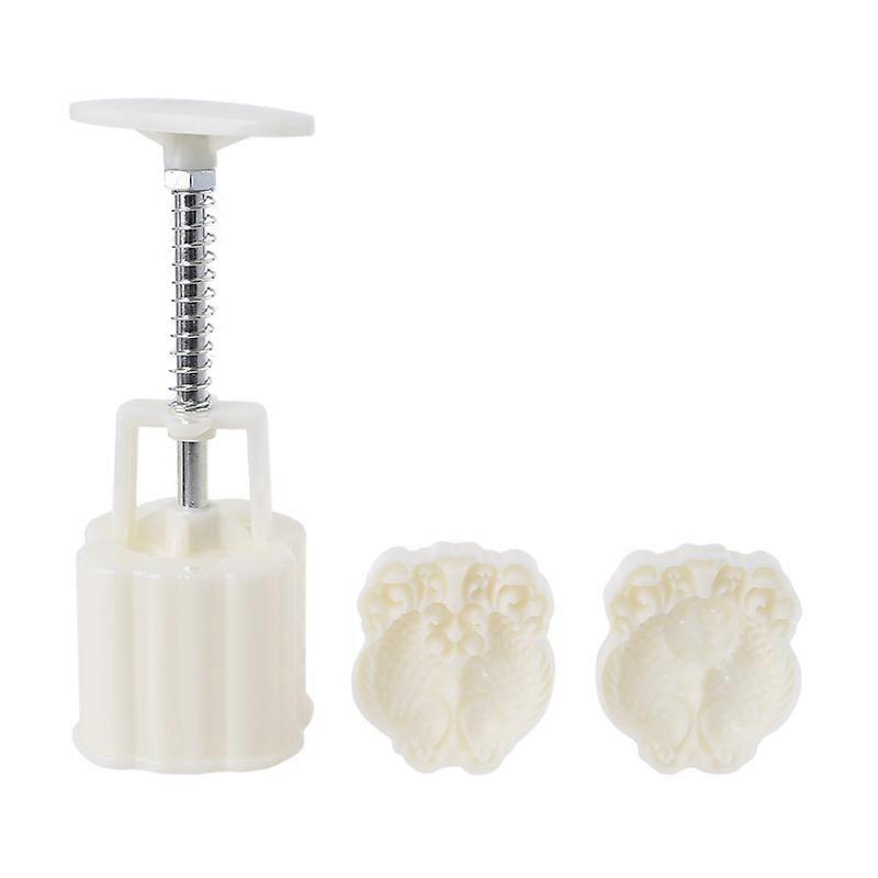 75g Mooncake Stamps Hand Pressure Gadgets Plastic Material Baking Accessories