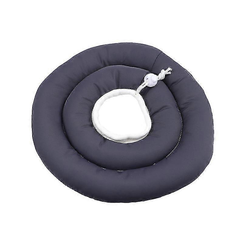 Ring Cat Neck Ring Cat Collar Dog Head Cover Collar Cat Pet Dog Supplies Anti Bite Anti Lickdark Gray Collar (spring Buckle Random);m X30