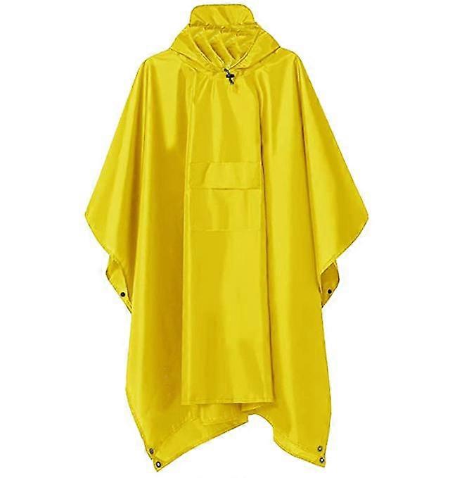 Hooded Rain Poncho for Adult with Pocket for Hiking Camping Emergency