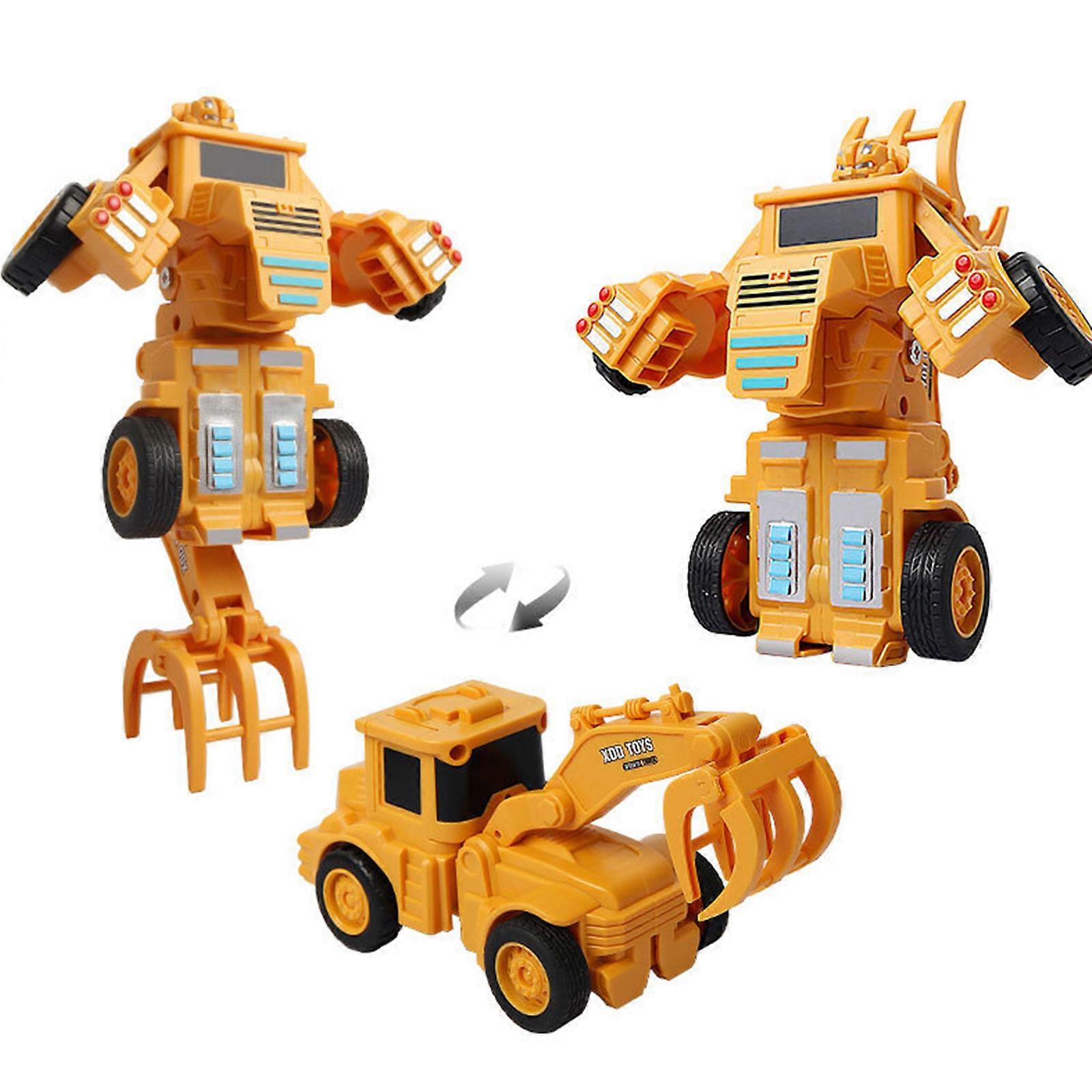 Pull Back Transformer Model Car Robot Toy Kindergarten Toddler Birthday Gift