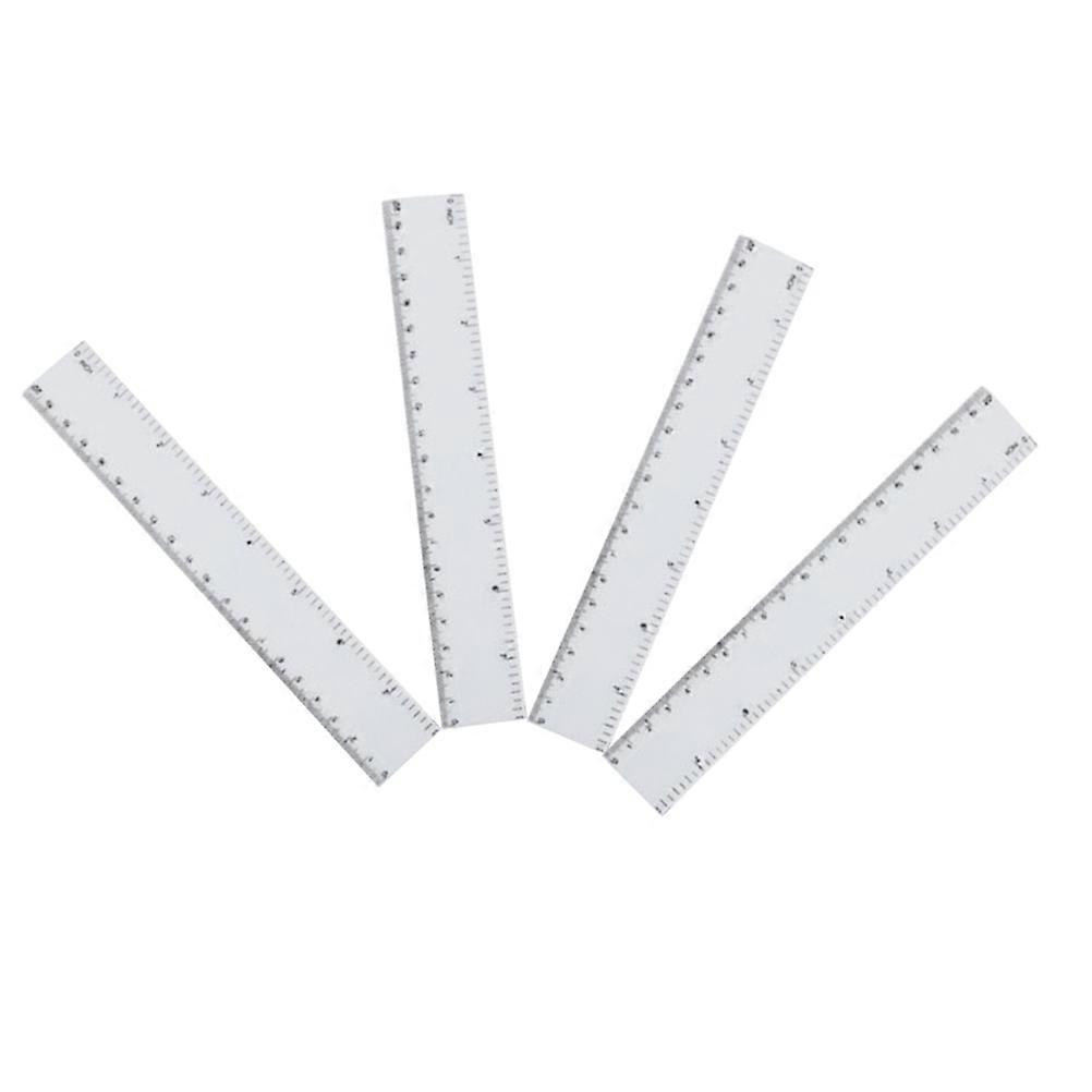 4 Pcs White Toos 8 Inches Ruler T Tool Geometry Tool Tools Plastic Ruler Tool