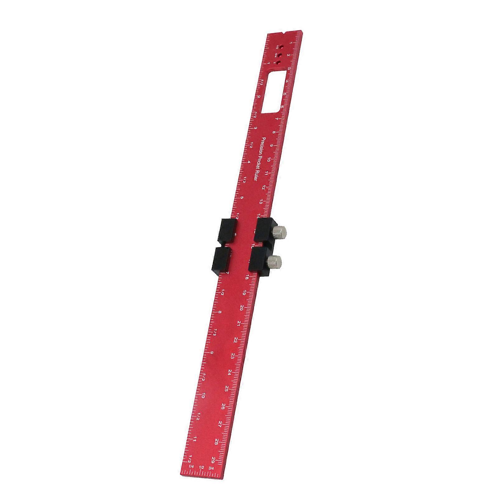 النجارة Scriber تحديد المواقع Scribing Gauge حاكم أداة قياس سبائك الألومنيوم مع مقاييس مترية وإمبراطورية للنجار