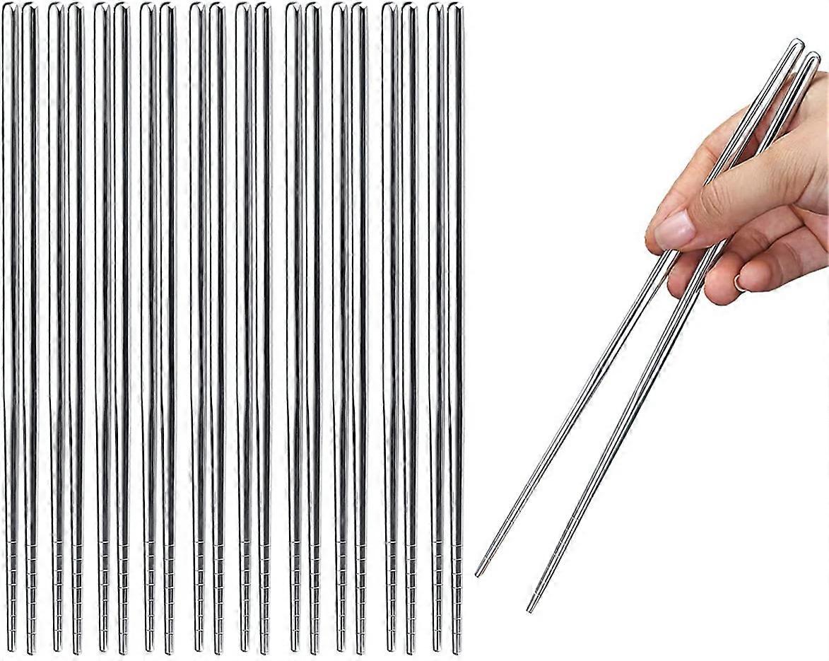 10 par titanium forgyldte rustfrit stål metal spisepinde 8,9" (guld) (4-D-1)