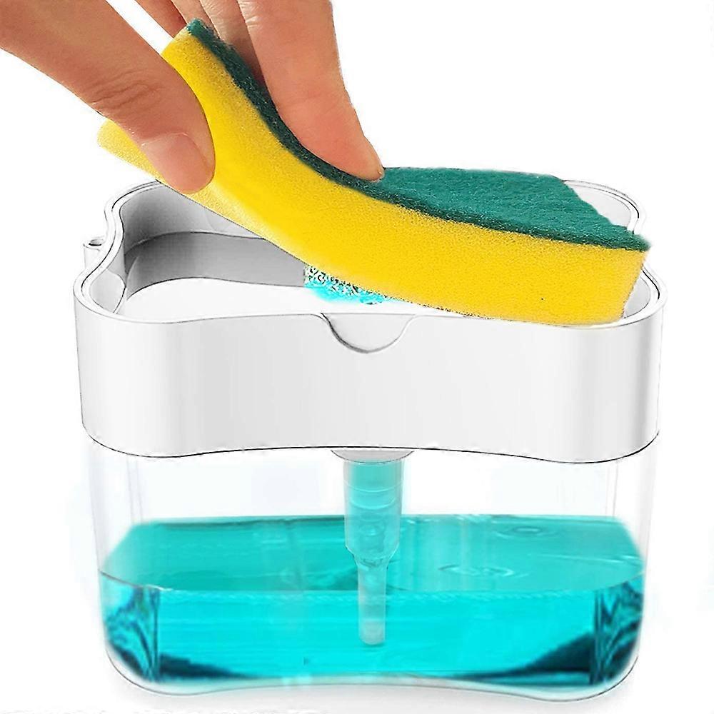 Kitchen Soap Dispenser with Sponge Holder, Durable Dish Soap Dispenser