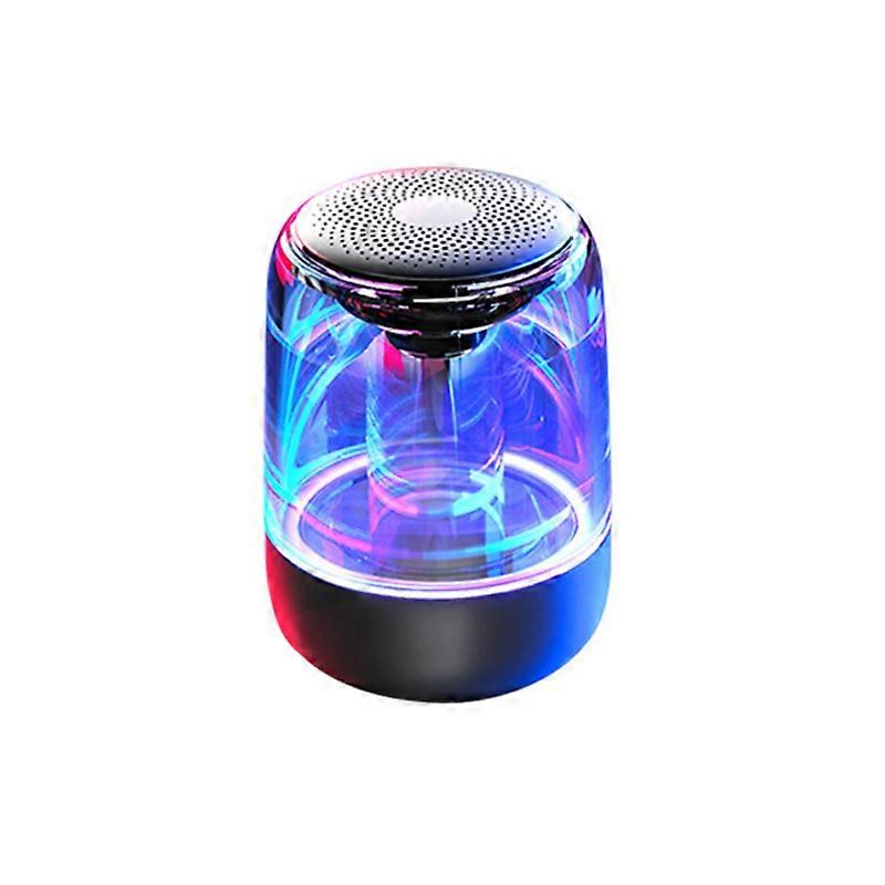 Bluetooth speaker S7 Plus, With colored and rhythmic LED lights - black
