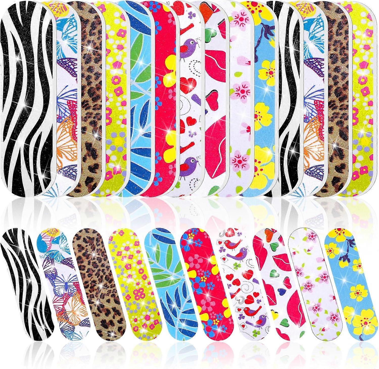 100 Pack Nail Files Double Sided Emery Boards Manicure Tools (Classic Style)