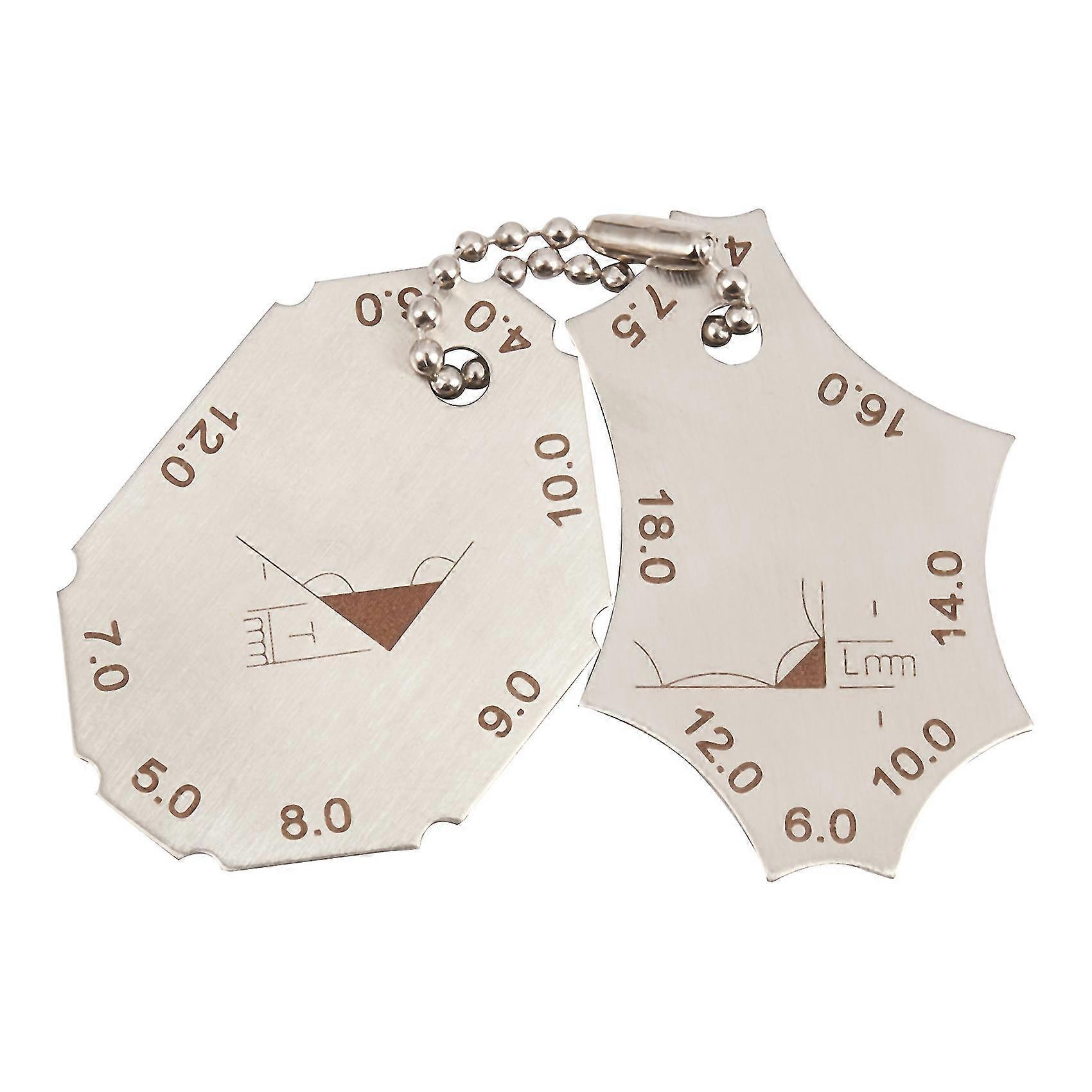 2Pcs Welding Gauge Key Weld Surface Joint Inspection Measure Tools Pocket Fillet Weld Gauge Measure Tool