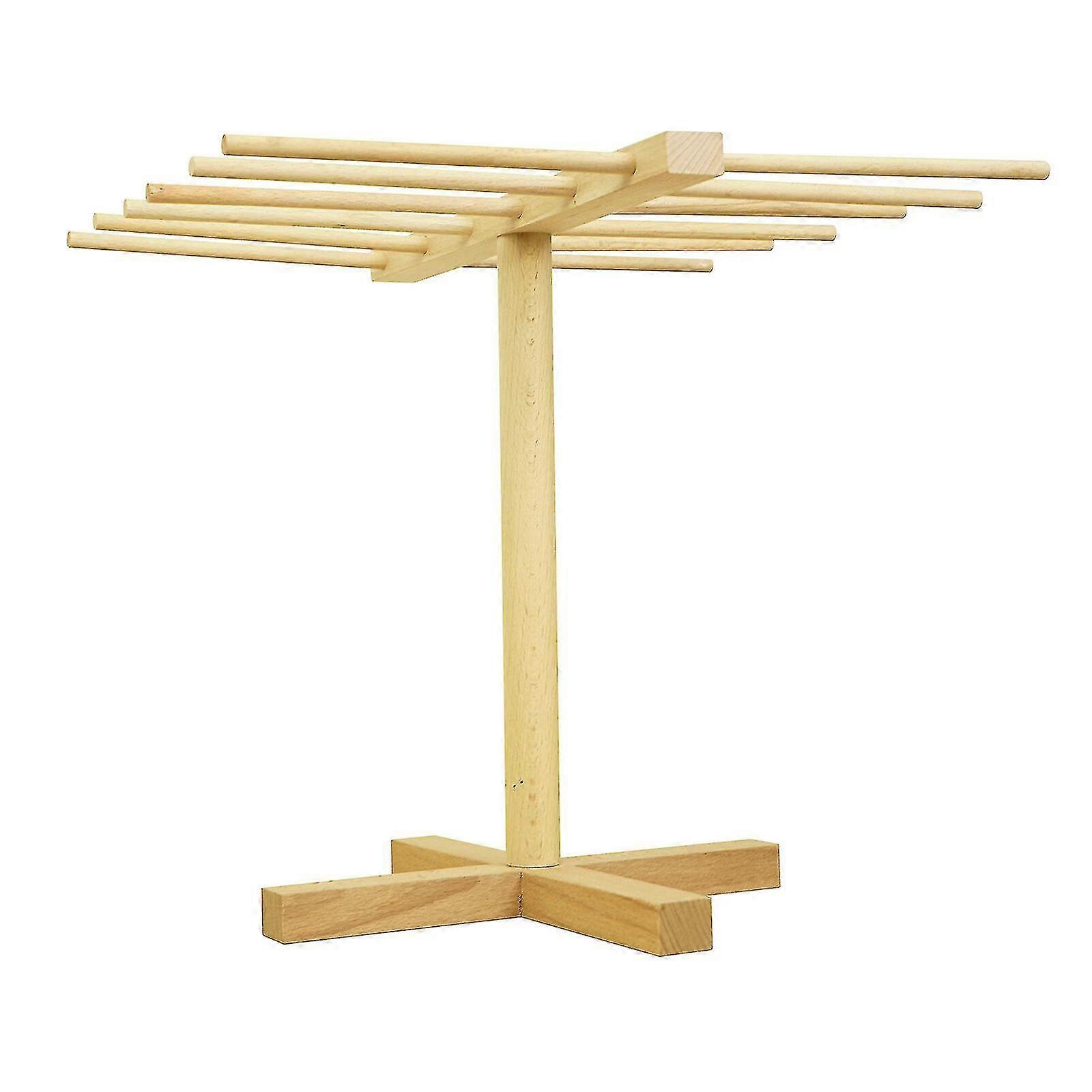 Natural Beech Removable Pasta Drying Rack Suitable For Kitchen12 Arms Pasta Drying Rack