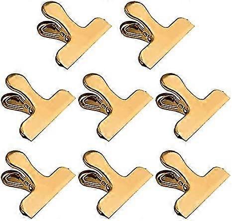 Chip Bag Clips,8 Pack Large Golden Stainless