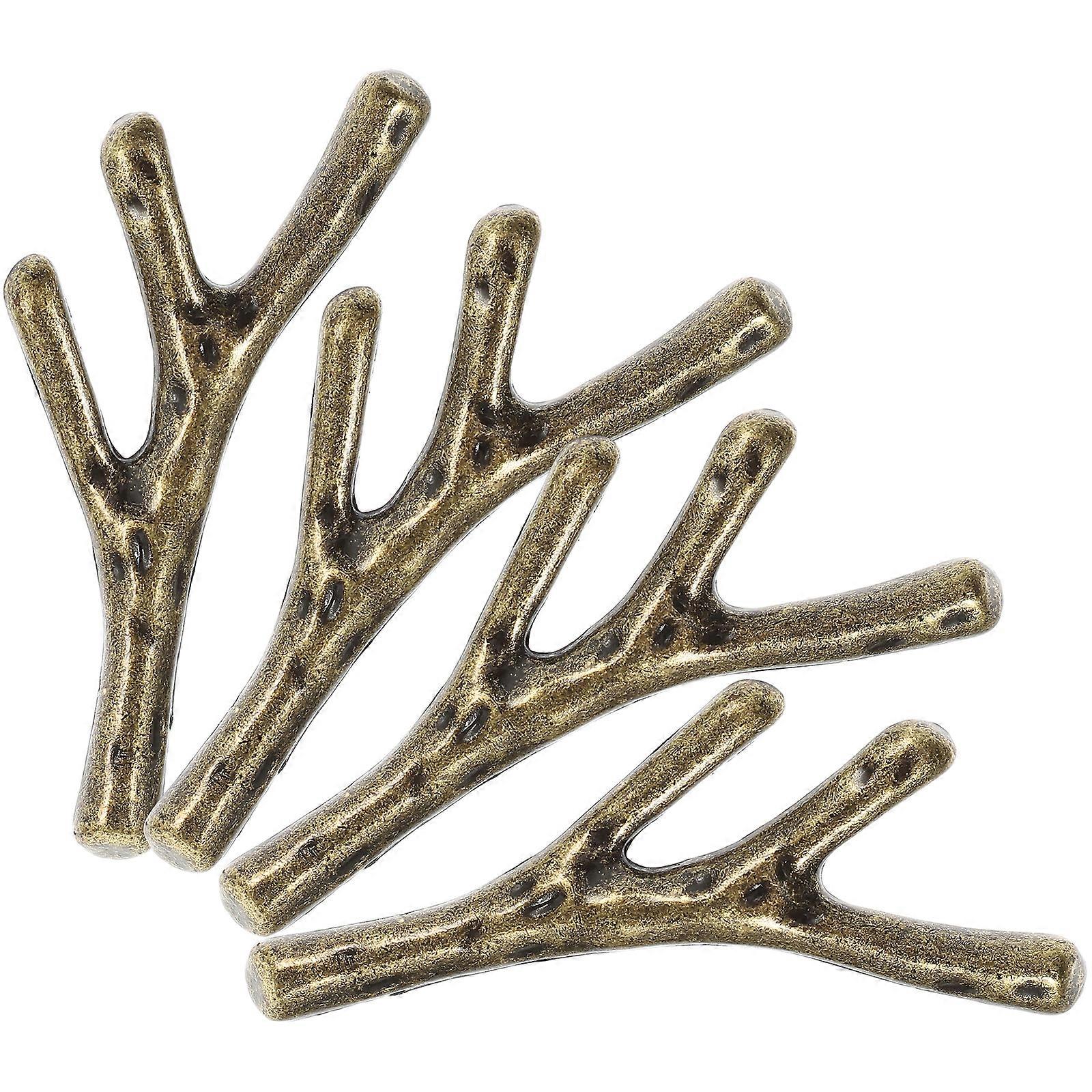 4pcs Branch Shape Cabinet Knobs Closet Handle Decorative Dresser Knobs Furniture Knobs