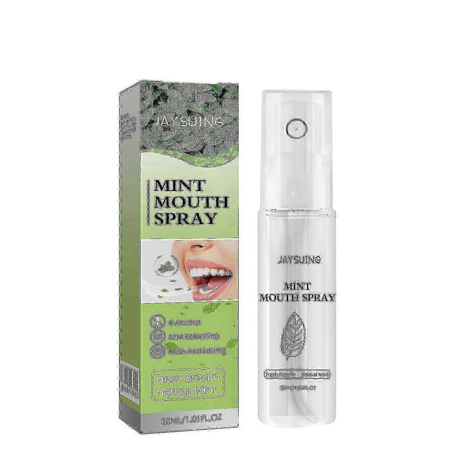Jaysuing Breath Freshener Fresh Breath Portable Pure Flavor Fragrant Mint Flavor Fresh Breath Spray