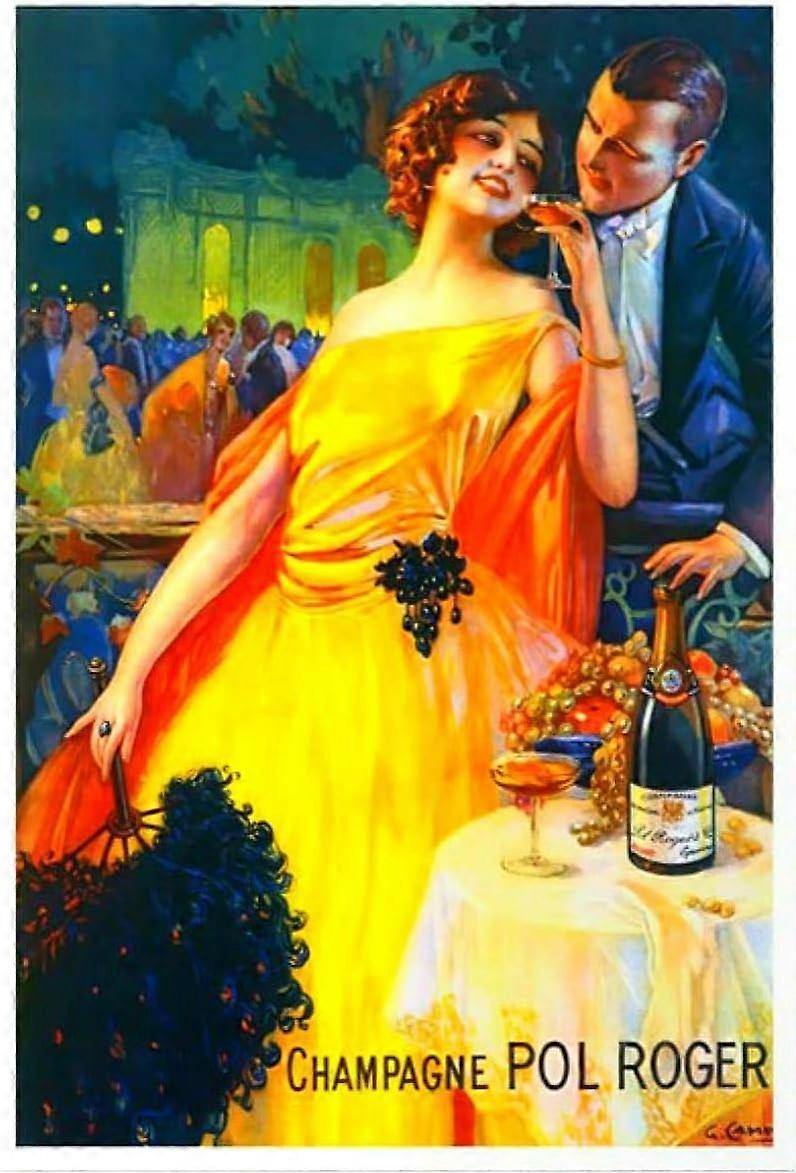 خمر الشمبانيا بول روجر خمر طعام و شراب ملصق معدني القصدير علامة الرجعية المنزل مقهى مكتب بار حانة 