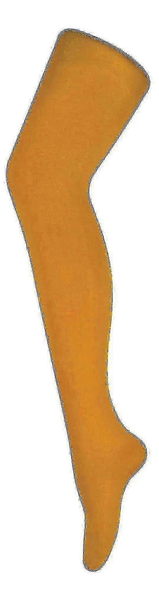 Ladies 80 Denier Opaque Plain Coloured Tights-yvan Medium Mustard