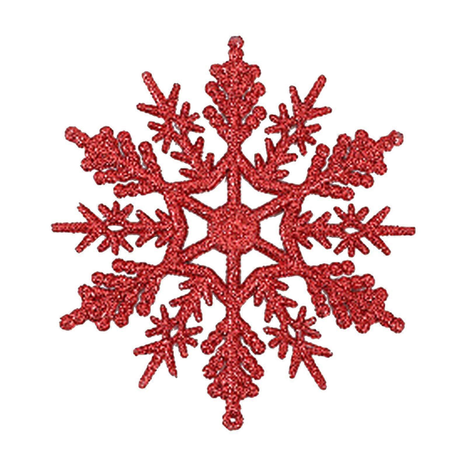 48pc Flocon de neige Décoration de Noël Décorations d’arbre de Noël Programme de lieu Pendentif