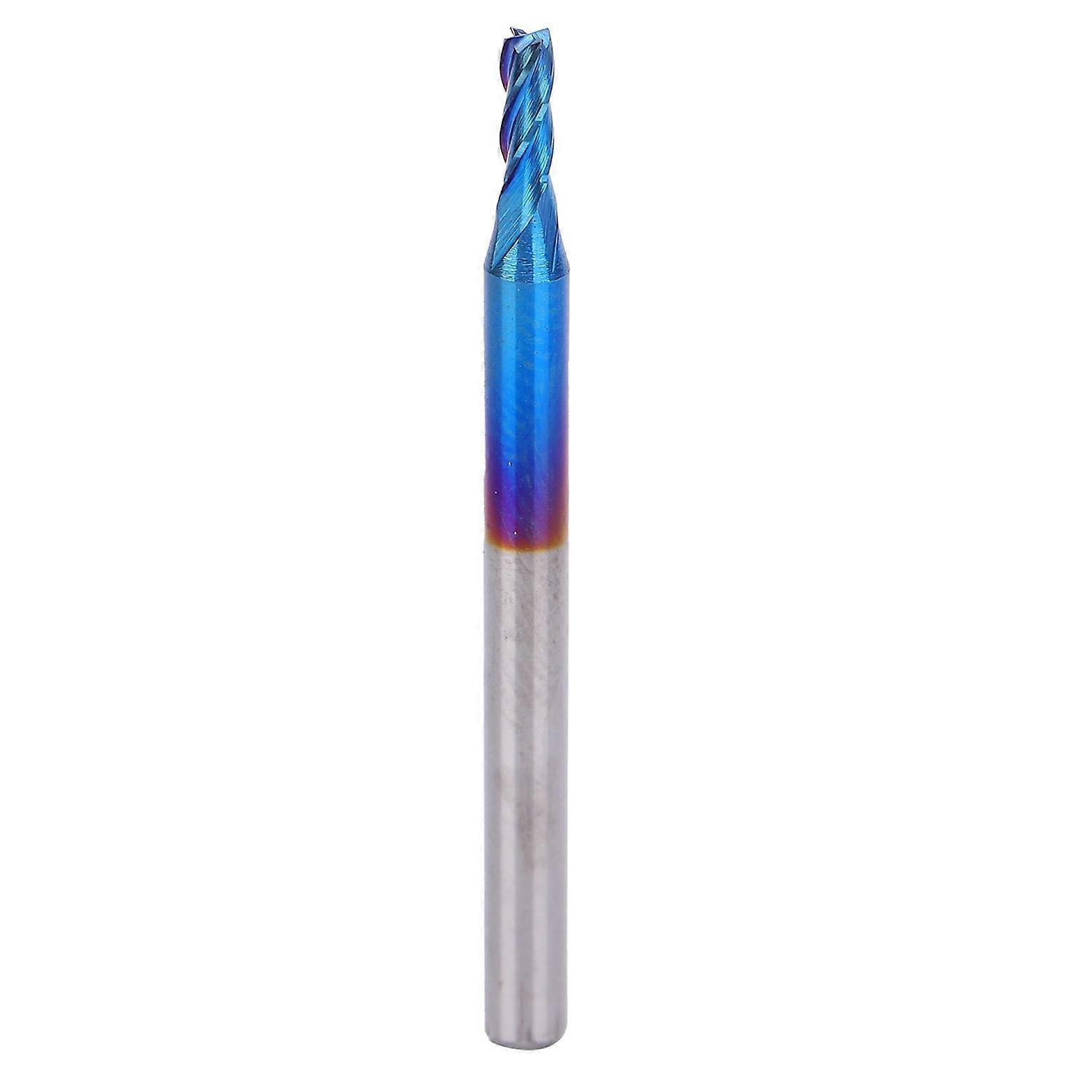 4Flute End Mill Tungsten Steel NanoBlue Coating CNC Straight Handle Milling Cutter(3.175 x 2 x 5 )