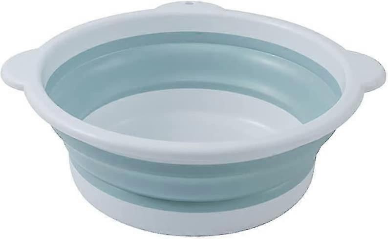 קערת כביסה עגולה מתקפלת ניידת, כיור סיליקון מתקפל עם חור תלוי, כיור מתקפל למטבח ביתי נסיעות בחוץ קמפי