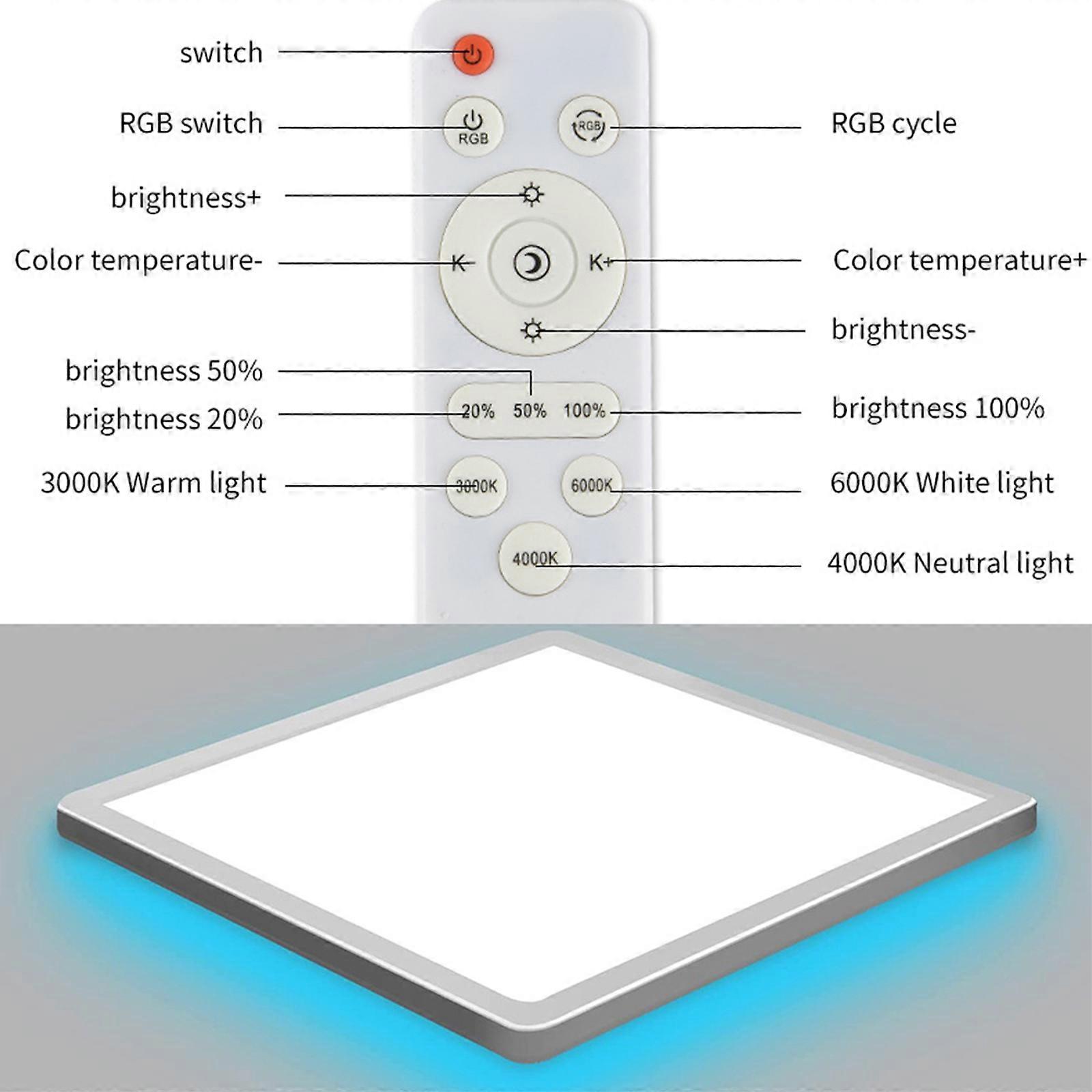 RGBCW Ceiling Lamp BT Remote  Infinitely Dimmable Bedroom Ceiling Lamp