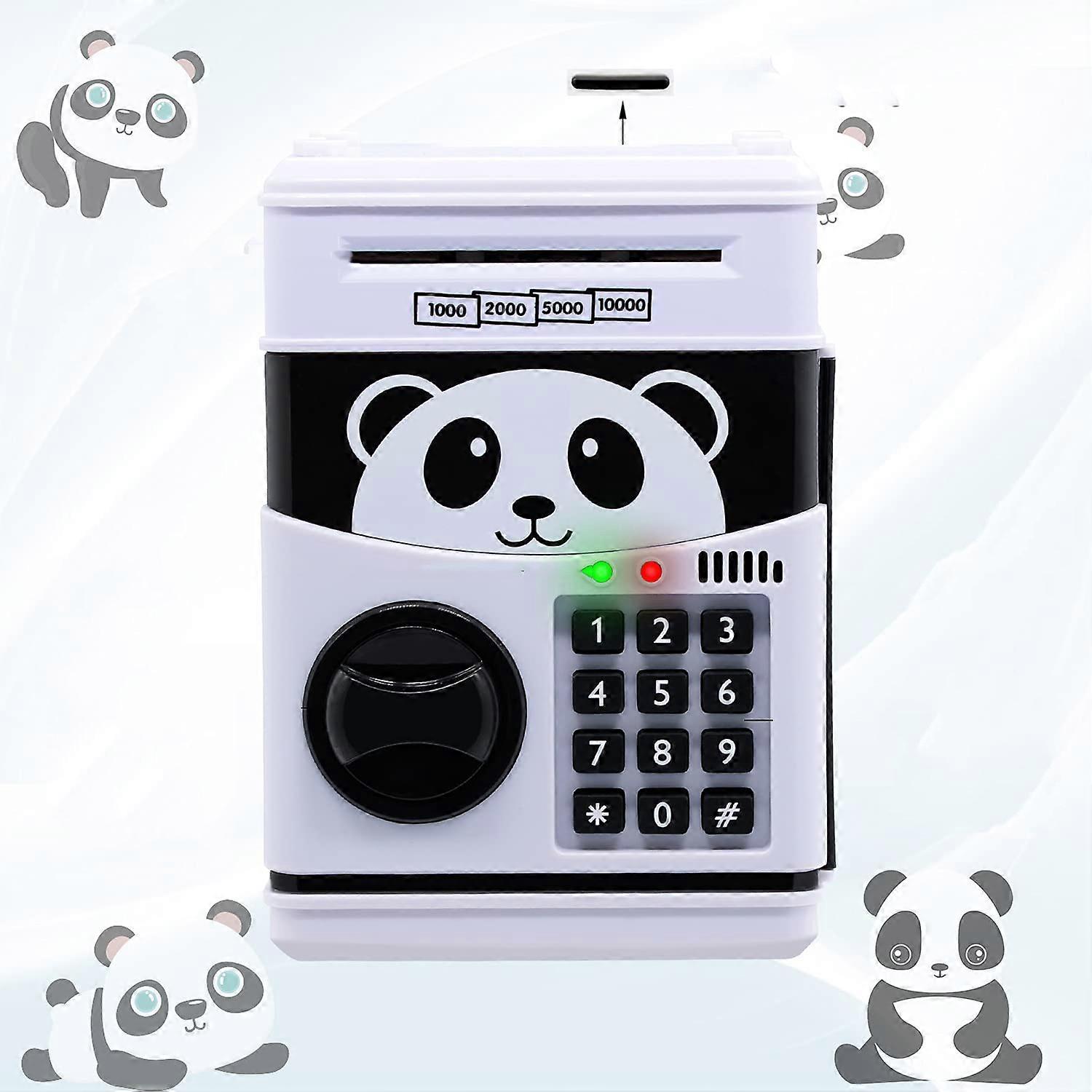 Children cartoon password box and piggy bank