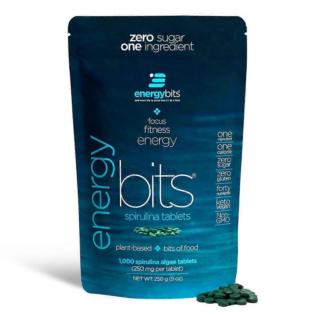 ENERGYBITS Comprimés de Spiruline Bio Grand Sachet 1000 Comprimés d’Algues