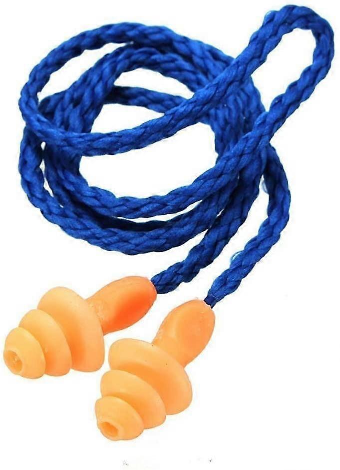 10Pcs Silicone Corded Ear Plugs for Noise Cancelling