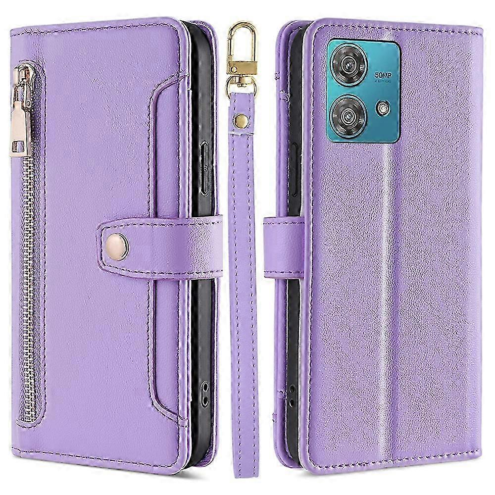 For Motorola Edge 40 Neo 5G Case Wallet Crossbody Phone Bag with 2 Straps