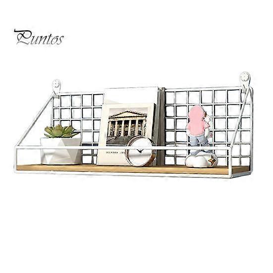Wall-Mounted Floating Shelves Storage Rack Rustproof Strong Load-Bearing Easy to Install Bookshelf Metal Bracket