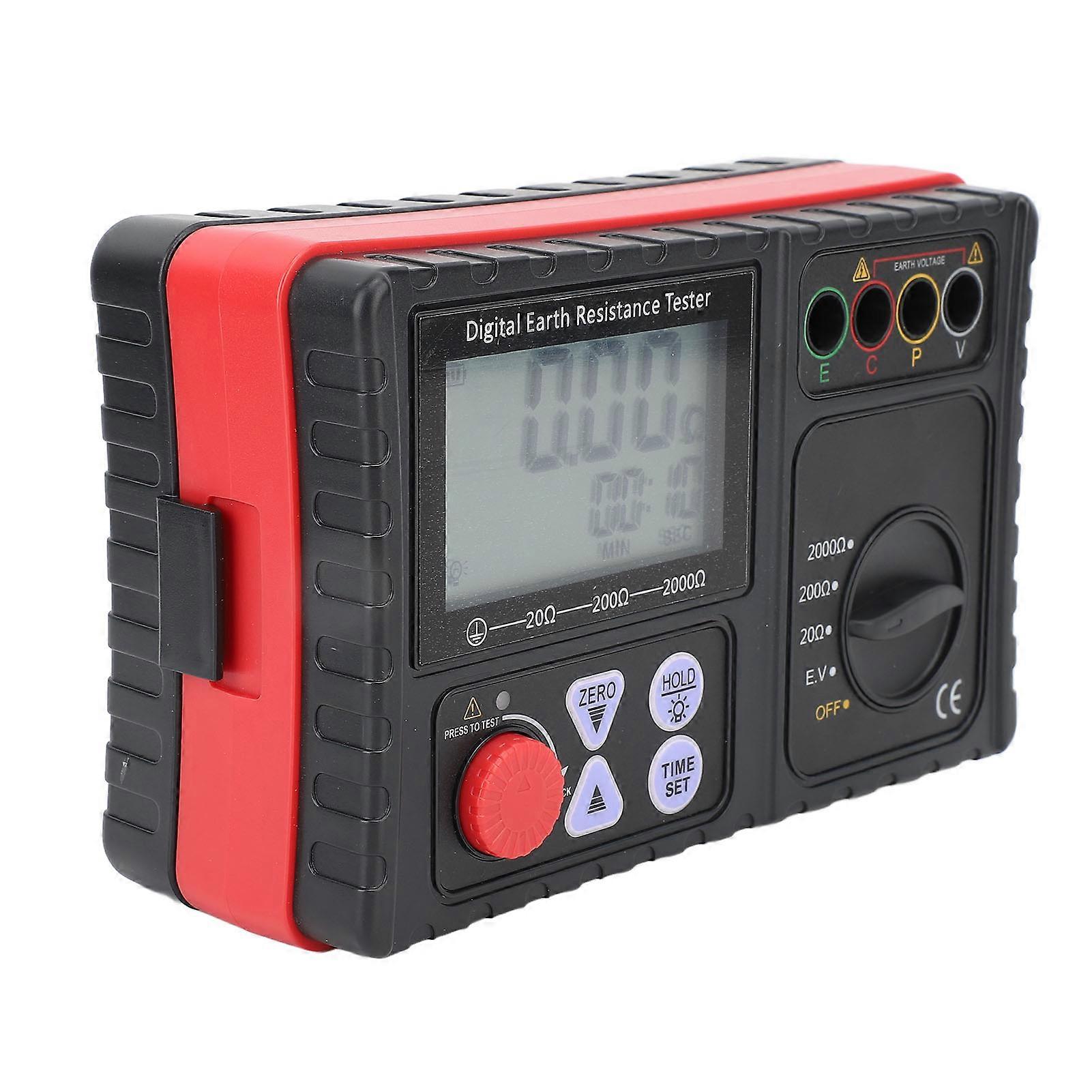 Megaohmmeter Digitaler Isolationstester 0-20/200/2000Ω LCD-Hintergrundbeleuchtung