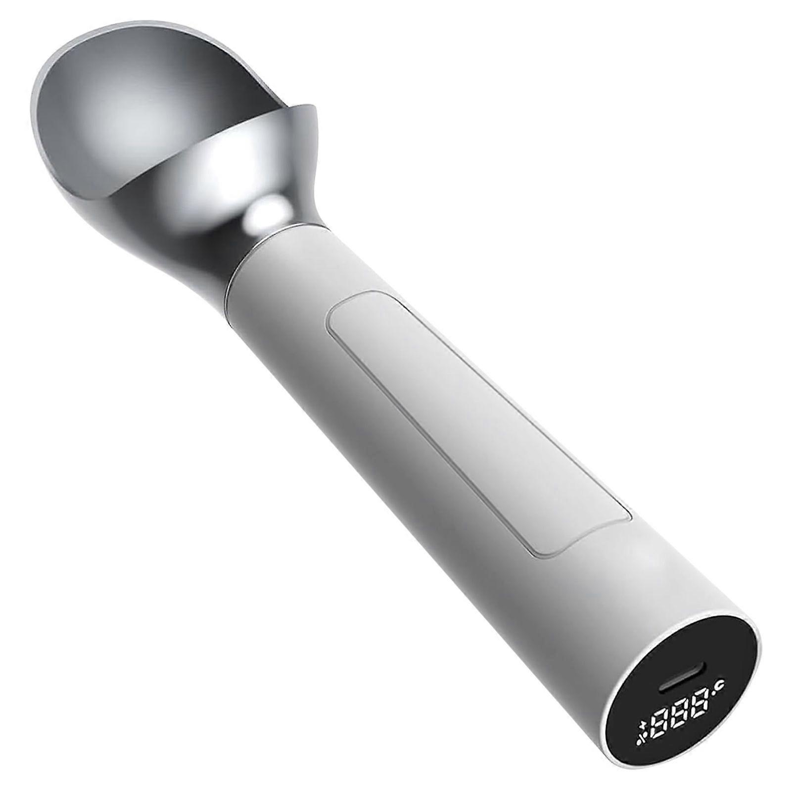 Heated Ice Cream Scoop Rechargeable Icecream Scoop with LED Display Food Grade Handheld Ice Ball Spoon