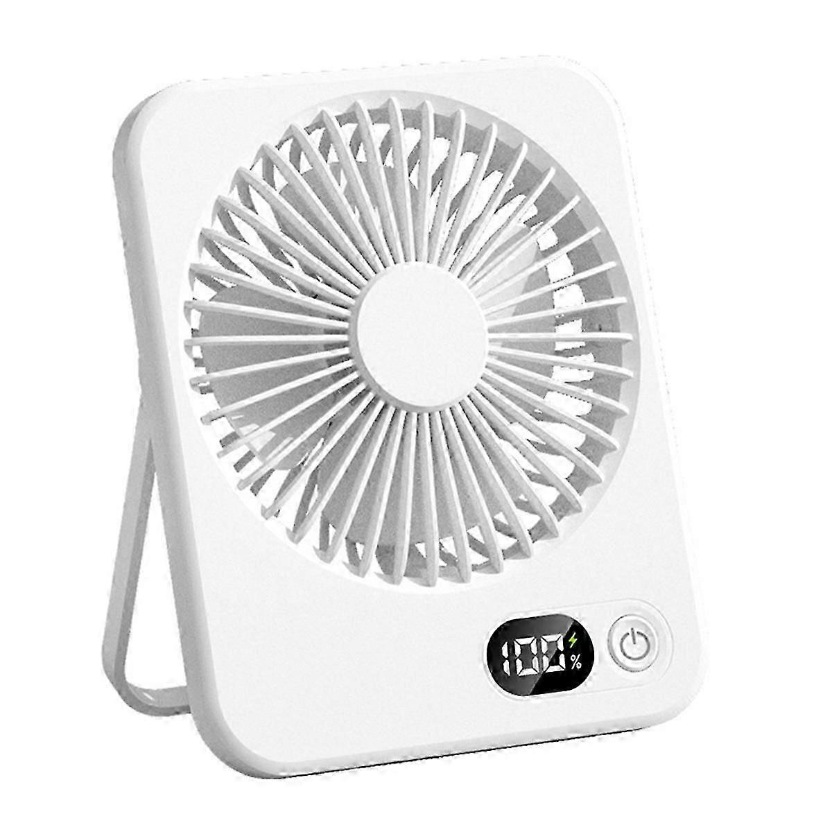 Portable Desktop Fan Rechargeable Long Endurance Ultra-Thin with Powerful Airflow Quiet Foldable Handheld Desktop Fan