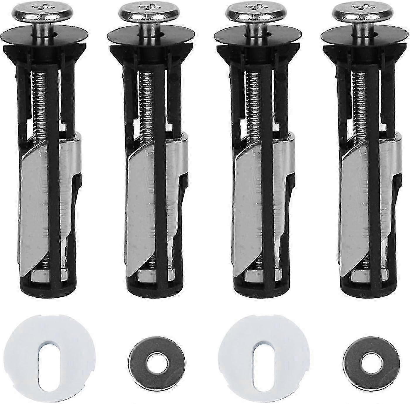 4db univerzális WC-ülőke csavarok, gyorskioldó zsanérrögzítők, gumi tágulási csavarok, WC-fedél tartozékok (méret: 4db)