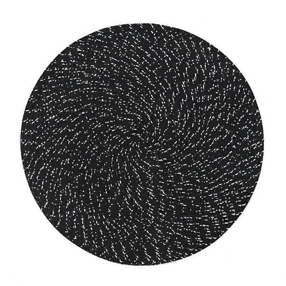 2 PCS PP Round Oval Woven Placemat Diameter 36cm