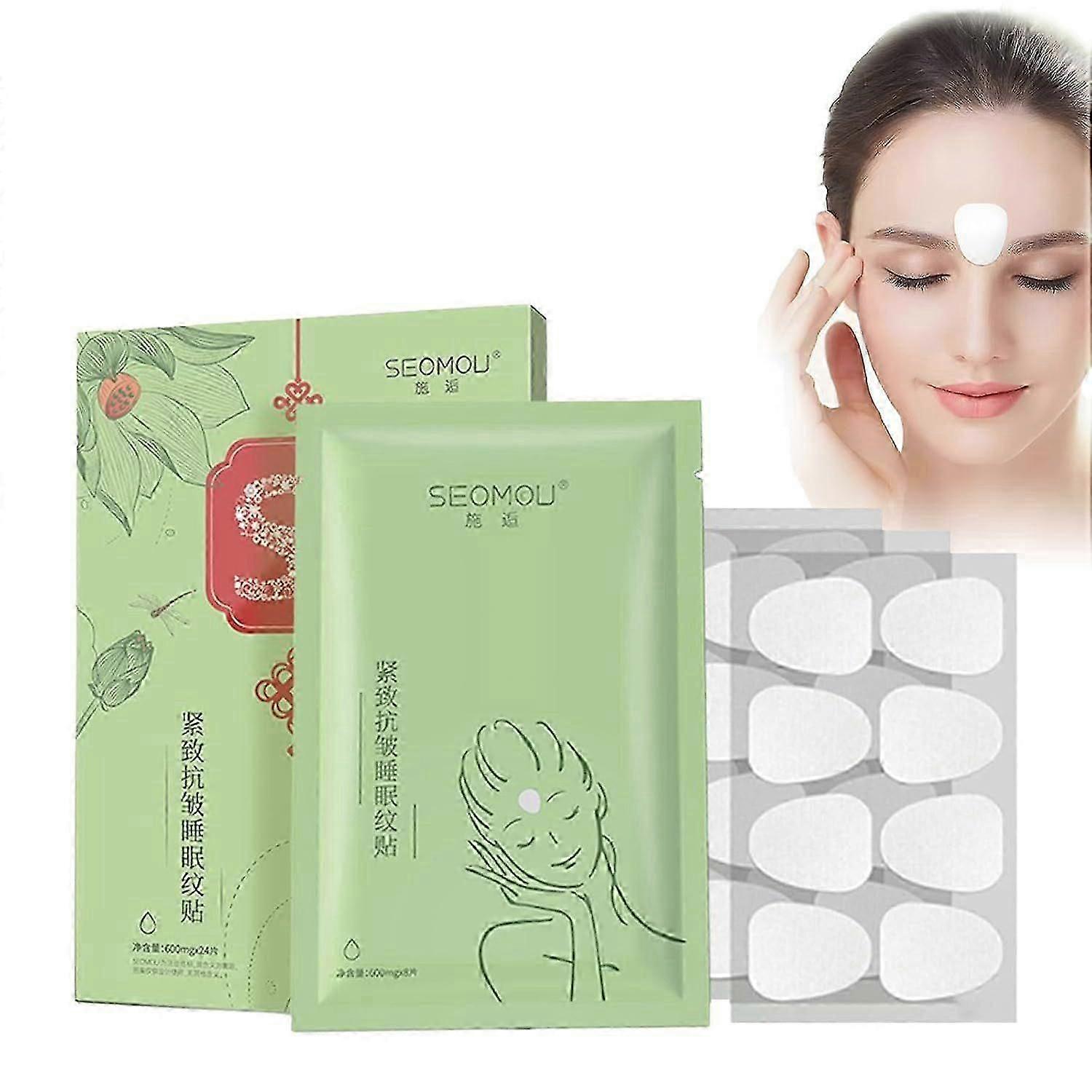 Wrinkle Plaster Face Hydrogel Plaster, Anti Wrinkle Plaster for Eyes Smiling Line, Forehead Smoothing, Face Lifting Tape Use Overnight, Smooths Fine L